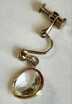 イヤリング 片耳 クリアストーン ゴールド 小ぶり