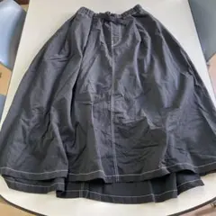 ニコアンド　フレアロングスカート 黒 ウエストゴム