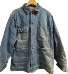 80年代　NAVY デニムカバーオール サンフェード　ブランケット　ヴィンテージ