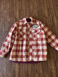 DIESEL オレンジ系チェック ジャケット