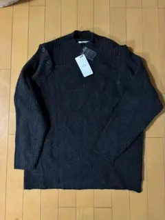 MOUSSY リブニット 長袖 ブラック 新品タグ付き