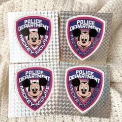 【新品・未使用】ミッキー レトロ シール ステッカー 4枚セット