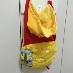 プーさん　リュック　ぬいぐるみみたいな　フードバッグ