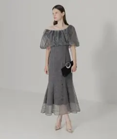 Leja 2WAYオフショルダーパフスリーブバリエマーメイドワンピース