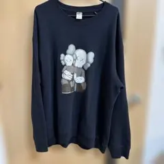 【UNIQLO×KAWS】グラフィックスウェットシャツ 黒 XL