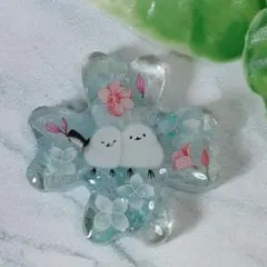 1376」レジンヘアゴム ポニーフック ブローチ マグネット - メルカリ