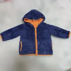 フリース フード付きアウター ネイビー