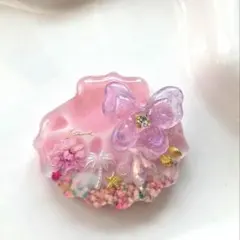 レジン ヘアゴム うさぎ 海塗り ラメパープル系◡̈♥︎ 蝶付き - メルカリ