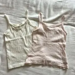 ○バースデイ/teteatete/キャミソール/2枚セット白/ピンク/80○