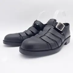 美品】MBハイエンドレザーグルカサンダル ブラック M（26.5〜27.0