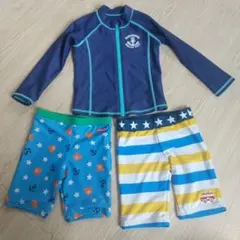 ミキハウス ホットビスケッツ ３点セット ラッシュガード 水着