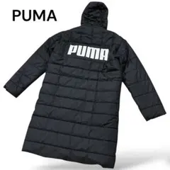 美品 PUMA パデッドロングコート 撥水防寒 黒 M 羽織 CELL フードのサムネイル