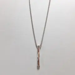 ツイストネックレス シルバー ＆ コイン2連チェーンネックレス ゴールド セット