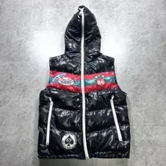 00s【archive】ギミックベスト/Y2K/ワッペン/光沢/ギャル男/お兄系