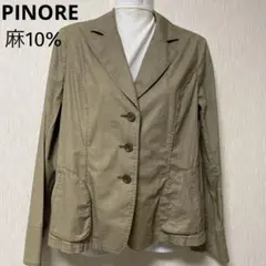 新品 PINORE テーラードジャケット 麻混 サイズ38のサムネイル