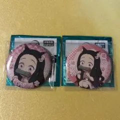 鬼滅の刃　ナンジャタウン　竈門禰豆子 グリッター&ノーマル缶バッジ　2点セット