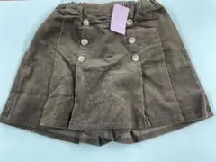 アルジー　ロゴボタンコーデュロイキュロット　ブラウン　M 155-160 新品