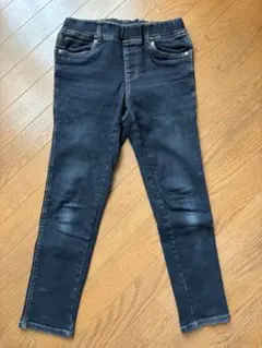 デニム　レギンスパンツ　ウエスト総ゴム　ストレッチパンツ　L 股下66