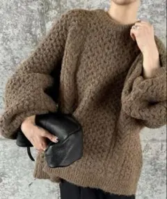 未使用品！SELECTMOCA オーバーサイズ　ハニカム　ニット