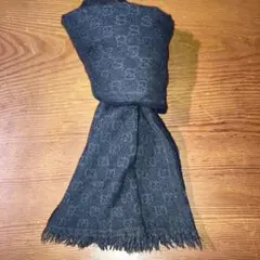 ダークグレー ロゴパターン マフラー