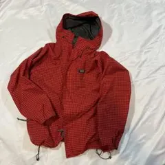 AIGLE ナイロンジャケット XS 赤 チェック柄