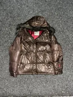 archive ファーダウンジャケット y2k お兄系 短丈 光沢 opium