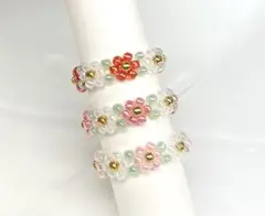 ビーズリング　3本セット　12号