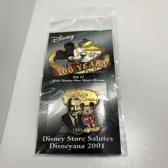 ディズニーストア ウォルト生誕100周年記念 ピンズ ウォルト・ディズニー