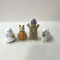 ハロウィンオブジェ　クマ　キツネ　犬　オバケ　ナチュラルキッチン　置物