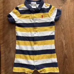 Ralph Lauren ストライプロンパース 80