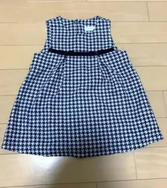 タルティーヌエショコラ　リボンと千鳥格子　ワンピース
