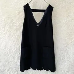 【JILL by JILLSTUART】ジャンパースカート　パール　ネイビー S