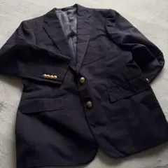 ポロバイラルフローレン【L相当】紺ブレ 金ボタン 毛100／テーラードジャケット