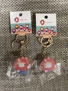 大阪万博　サンリオ ミャクミャククリアキーホルダー　キティ&シナモロール