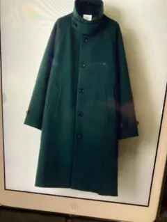 EMMA CLOTHES メルトンステンカラーコート　ダークグリーン　Lサイズのサムネイル