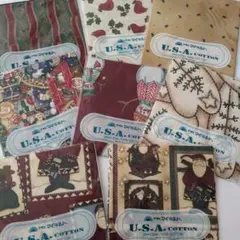クリスマス柄USAカットクロスセット