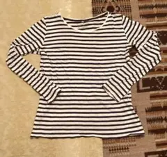 heart market ストライプ 長袖Tシャツ M