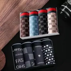 新品　前閉じ　抜群の伸縮性 メンズ 下着 ボクサーパンツ　８枚セット　激安　Ｌ