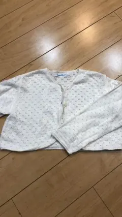 familiarレースカーディガン白90