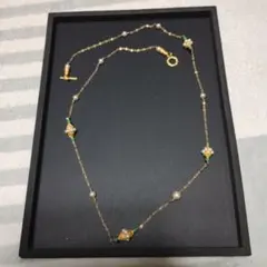 装飾ビーズ パールロングネックレス