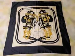 タグあり エルメス カレ90 ブリッド・ドゥ・ガラ シルク スカーフ ネイビー