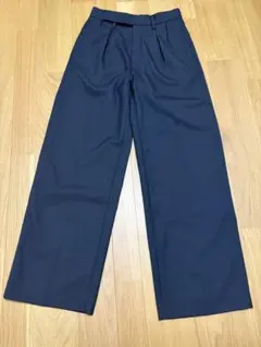 UNIQLO U ウールブレンドタックパンツ　ウエスト61cm ブラック