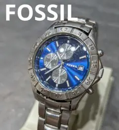 新品電池/稼動 FOSSIL BLUE メンズ アメカジ クォーツ ヴィンテージ