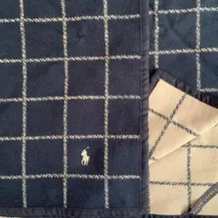 タグ付　ラルフローレン　RLウインドウペイン ハーフブランケット￼ 膝掛け