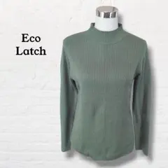 Eco Latch☆ハイネックリブカットソー【L】グリーン