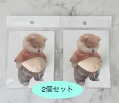 おなかぷにぷにシール　お腹　柴犬　スクイーズ　シリコン　緩衝材発送【2枚セット】
