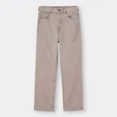 GU ジーユー ハイウェストストレートジーンズ 34 BROWN ブラウン M