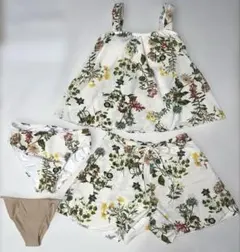 新品San-ai Resort ボタニカル柄 セパレート水着 4点セット(M)のサムネイル