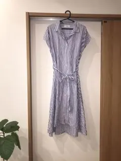 値下げ！アーバンリサーチサニーレーベル　ロングシャツワンピース　ストライプ