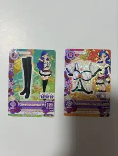 アイカツカード ロゴつきブラックレーストップス ２枚セット 風沢そら